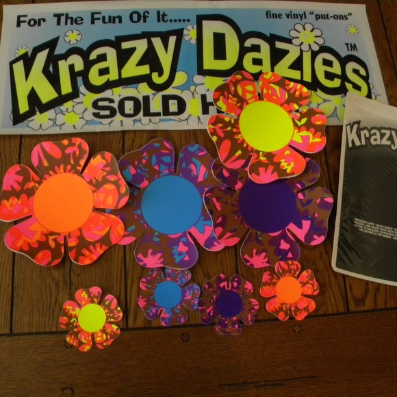 Vintage Krazy Dazies Vinyl Stickers set of 3 - Picture 2 of 7